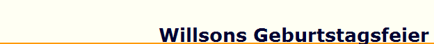 Willsons Geburtstagsfeier